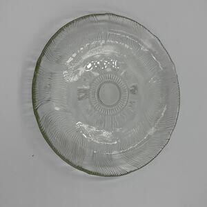 Vintage Arcoroc Fleur Clear Glass Plate Textured Flower Plate Replacement